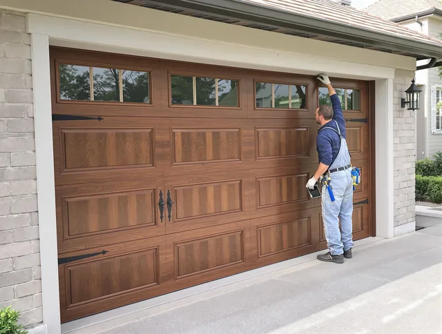 Custom garage door showcase by Streetsboro Garage Door Repair in Streetsboro