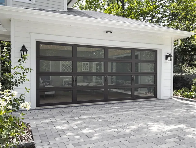 Streetsboro Garage Door Repair design specialist presenting custom garage door options to Streetsboro homeowner