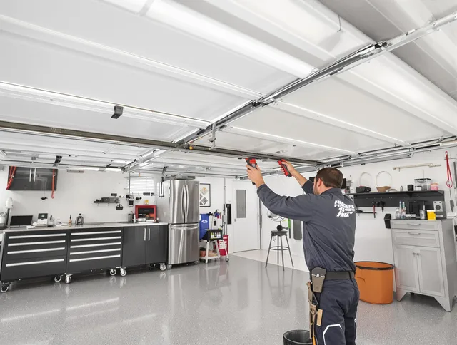 Overhead garage door repair service by Streetsboro Garage Door Repair in Streetsboro