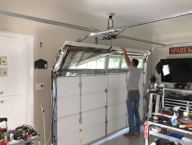 Garage door section replacement by Streetsboro Garage Door Repair in Streetsboro